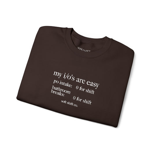 i/o's *embroidered* crewneck - soft shift co.