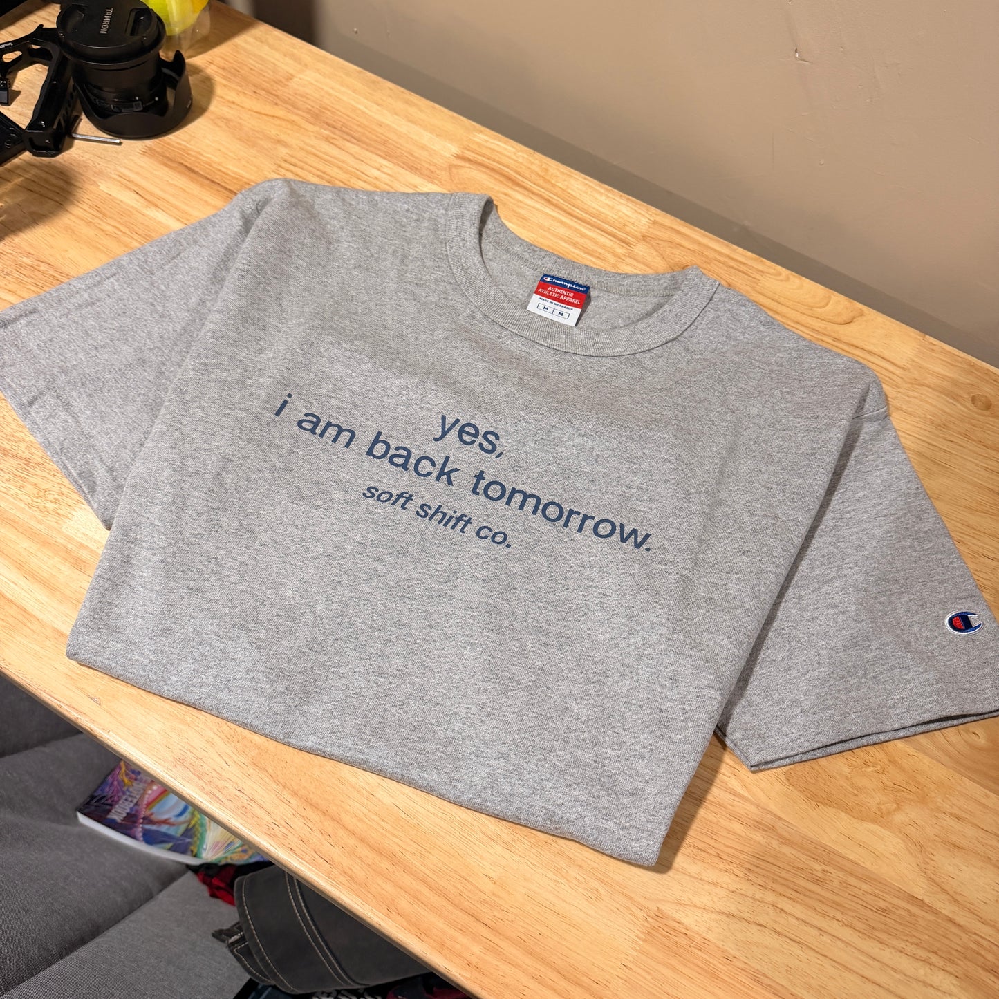 i am back tomorrow *oversized* tee - soft shift co.