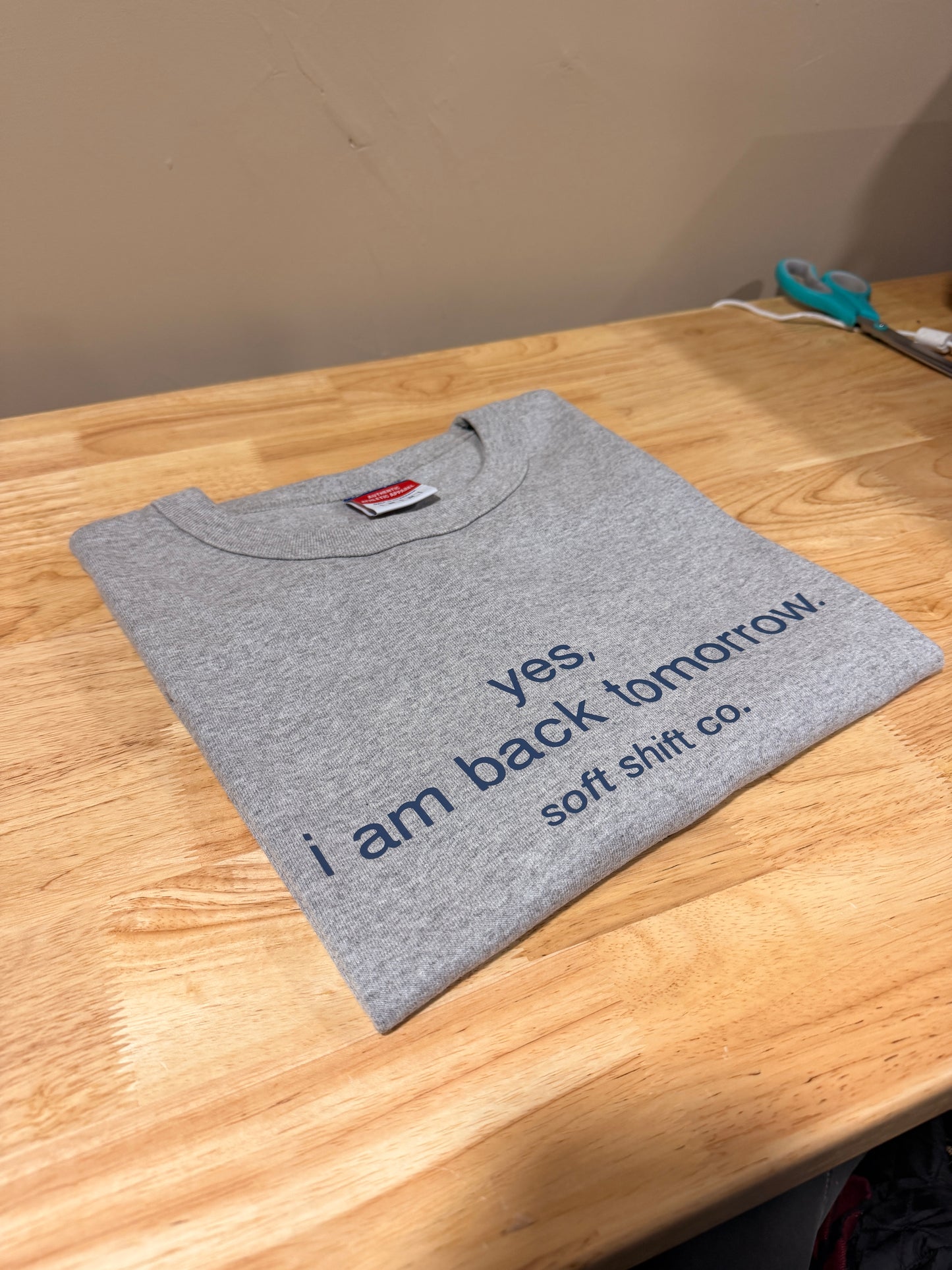 i am back tomorrow *oversized* tee - soft shift co.