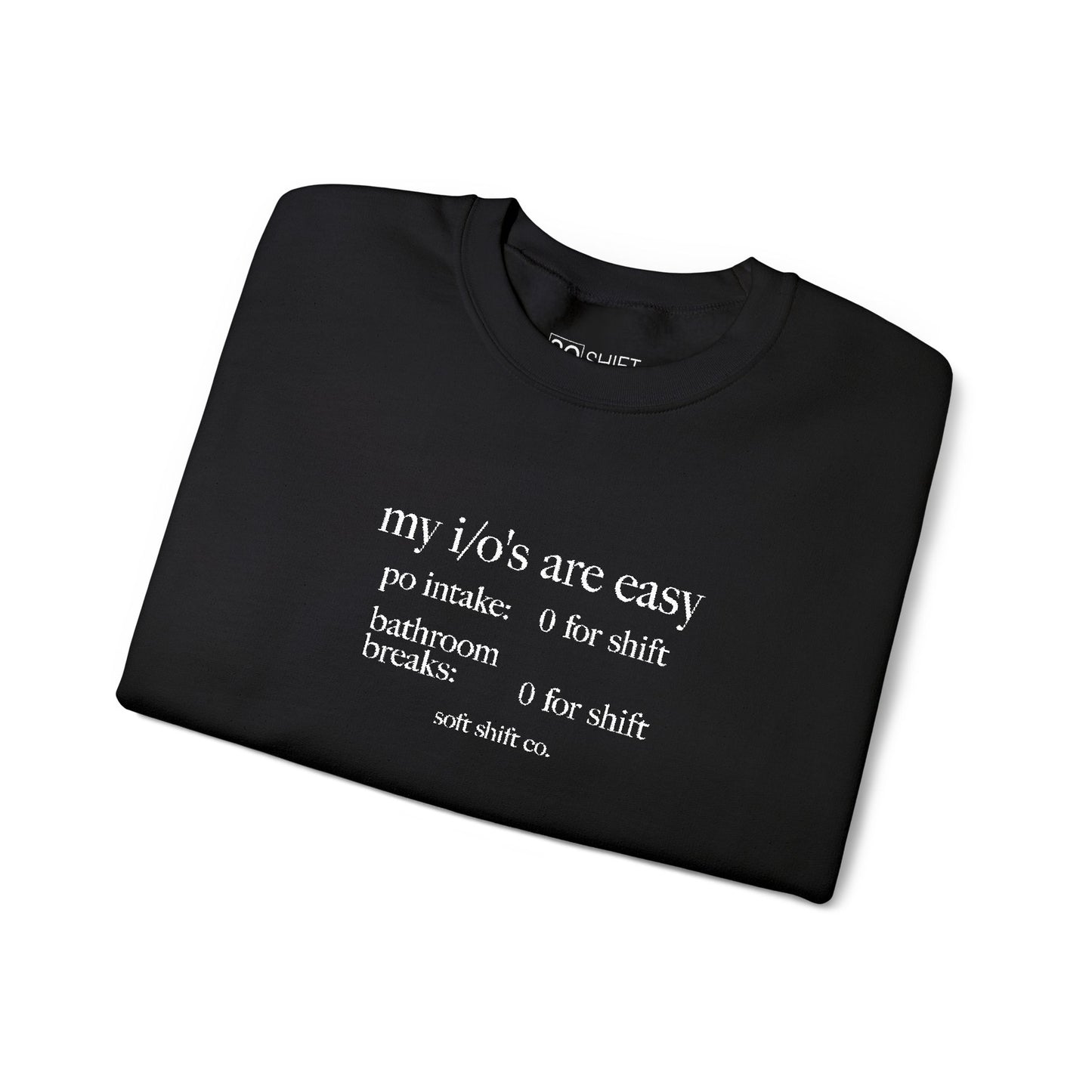 i/o's *embroidered* crewneck - soft shift co.